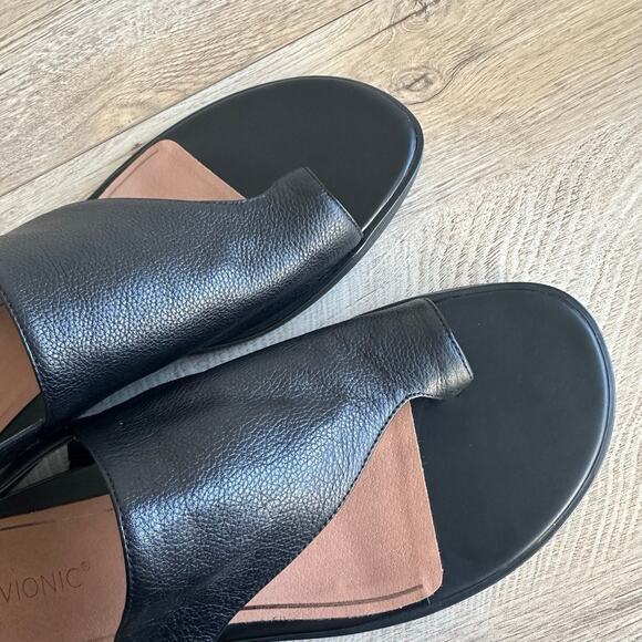 Vionic Ella Thong Sandal Black 9.5 WIDE - Picture 3 of 9